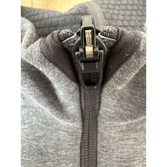 Lululemon Sweater Adult XL Gray Gridliner Fleece Full Zip Hoodie Stretch Mens - Picture 2 of 9